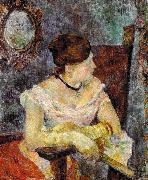 Paul Gauguin Madame Mette Gauguin in Evening Dress Norge oil painting reproduction